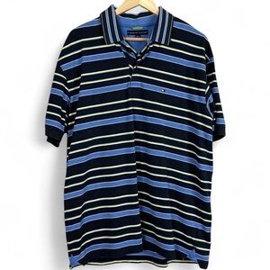 Tommy Hilfiger Navy, Blue & Light Yellow Striped Polo